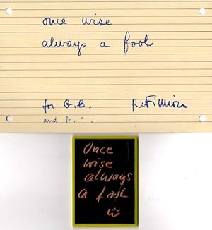 Once wise always a fool. Sammelmappe zur Ausstellung auf dem Bauernhof der HARLEKIN-ART am 1. Mai...