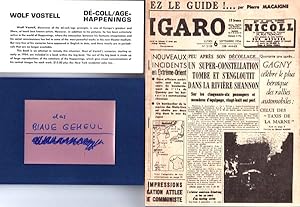 Bild des Verkufers fr d-coll/age 6. Bulletin der Fluxus und Happening Avantgarde, herausgegeben von Wolf Vostell. No. 6, Juli 1967. zum Verkauf von Antiquariat Querido - Frank Hermann