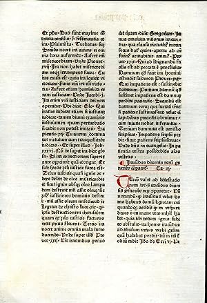 Summa de virtutibus et vitiis (single incunable leaf)