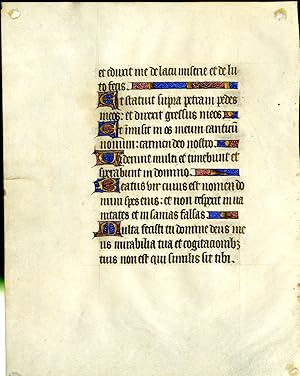 Manuscript leaf on vellum from a Book of Hours