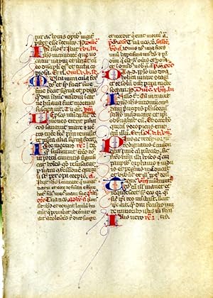 Manuscript leaf on vellum from a Book of Hours