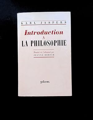 Imagen del vendedor de Introduction  la philosophie a la venta por LibrairieLaLettre2