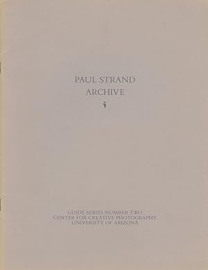 Bild des Verkufers fr PAUL STRAND ARCHIVE Compiled by Sharon Denton. zum Verkauf von Andrew Cahan: Bookseller, Ltd., ABAA