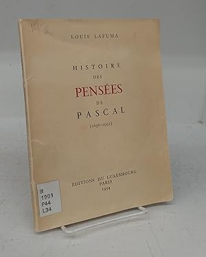 Seller image for Histoire des Penses de Pascal (1656-1952) for sale by Attic Books (ABAC, ILAB)
