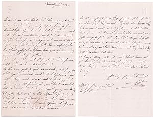 Eigenhändiger Brief mit Unterschrift von 19. März 1842 / Autograph letter with signature