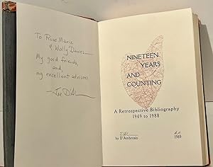 Nineteen Years and Counting: A Retrospective Bibliography, 1969-1988 (SIGNED Artist Proof copy))