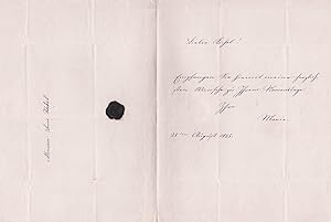 Eigenhändiger Brief mit Unterschrift von 25. August 1835. / Autograph letter with signature / Glü...