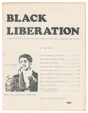 Black Liberation: A Special Edition of the New University Conference Newsletter, May 20, 1970