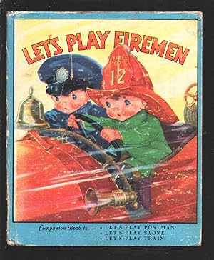 Let's Play Firemen #522 1939Color comic style art by Ruth E. Newton-Firefighter theme children's ...