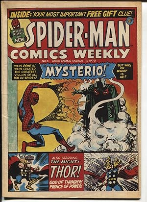 SPIDER-MAN COMICS WEEKLY #5--1973--STEVE DITKO--BRITISH--comic book