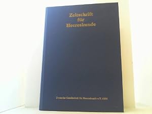 Seller image for Zeitschrift fr Heereskunde. Jahrgnge 1999 und 2000 in einem Band. for sale by Antiquariat Uwe Berg