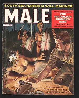 Male 12/1957-Mort Kunstler GGA & Natives cover-Bob Stanley-Tom Ryan-Bruce Minney-Cheesecake pix--...