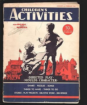 Immagine del venditore per Children's Activities 1/1945-Games, puzzles, projects for kids, toys-Paper dolls, comic style art, vintage adsG- venduto da DTA Collectibles