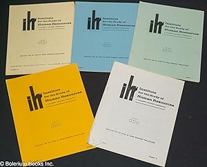 Image du vendeur pour Institute for the Study of Human Resources Annual Reports [five issues] mis en vente par Bolerium Books Inc.