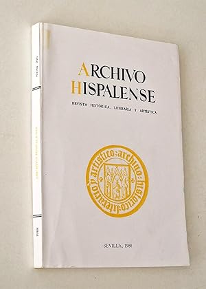 Seller image for ARCHIVO HISPALENSE. Revista Histrica, Literatura y Artstica. 2 EPOCA. AO 1988. n 216 for sale by Libros con Vidas