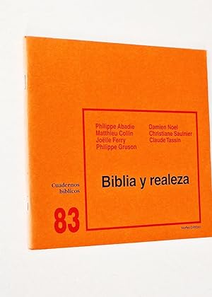 Imagen del vendedor de BIBLIA Y REALEZA. Cuadernos bblicos 83 a la venta por Libros con Vidas