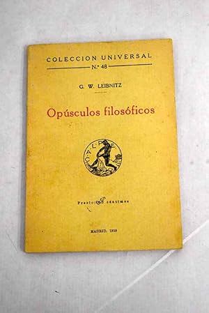 Image du vendeur pour Opsculos filosficos mis en vente par Alcan Libros