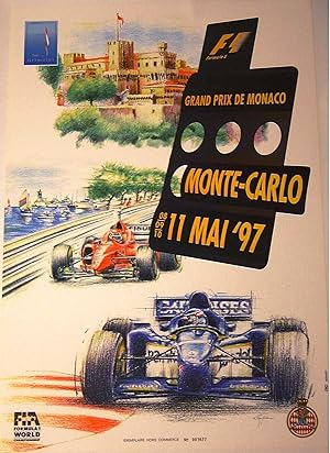 AFFICHE : F1 GRAND PRIX DE MONACO 08-09-10-11 MAI 97