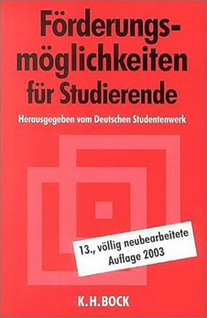 Bild des Verkufers fr Frderungsmglichkeiten fr Studierende zum Verkauf von CSG Onlinebuch GMBH