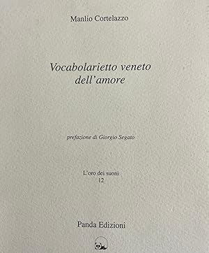 Imagen del vendedor de VOCABOLARIETTO VENETO DELL'AMORE a la venta por libreria minerva