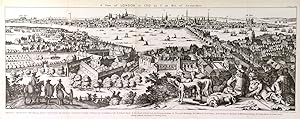 A VIEW OF LONDON IN 1710 BY F. DE WIT OF AMSTERDAM. An extremely decorative panorama of London ...