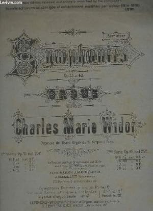 Seller image for SYMPHONIES - OP. 13 ET 42 - 2 SERIE N 5 : FA - POUR ORGUE. for sale by WeBuyBooks