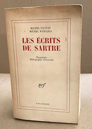 Seller image for Les crits de sartre / chronologie bibliographie commente for sale by librairie philippe arnaiz