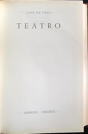 Bild des Verkufers fr Teatro zum Verkauf von Librodifaccia