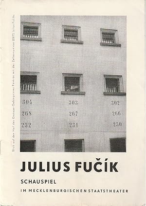 Bild des Verkufers fr Programmheft Juri Burjakowski JULIUS FUCIK Oktober 1958 zum Verkauf von Programmhefte24 Schauspiel und Musiktheater der letzten 150 Jahre