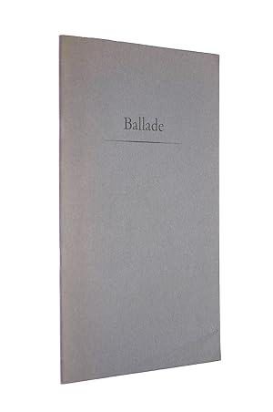 Imagen del vendedor de Ballade Des Dames Du Temps Jadis After Francois Villon a la venta por M Godding Books Ltd