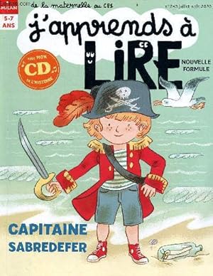 Image du vendeur pour J'apprends  lire n243 juillet-aot 2020 5-7 ans de la maternelle au CE1 - Capitaine Sabredefer, avec le cd de l'histoire - Elmer  la mer - jeux - les pirates c'taient tous des hommes - bienvenue chez les sirnes - l'oiseau du colorado posie . mis en vente par Le-Livre