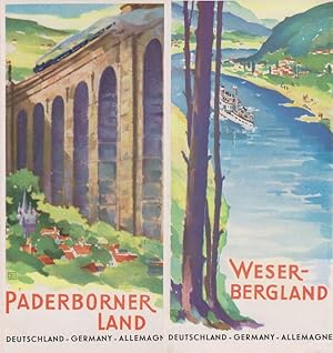 Seller image for Weserbergland. Paderborner Land. Deutschland - Germany- Allemagne. (Reiseprospekt 1954). for sale by Brbel Hoffmann