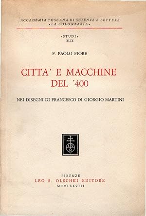 Imagen del vendedor de Citt e macchine del '400 a la venta por Messinissa libri