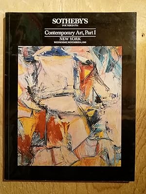 Contemporary Art, Part 1, Auction Catalogue, New York, Wednesday, November 8, 1989