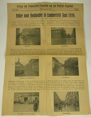 Bilder vom Hochwasser in Sommerfeld Juni 1926,