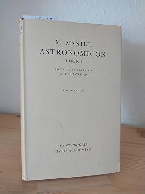 Bild des Verkufers fr M. Manilii Astronomicon. Liber Primus. Recensuit et enarravit A. E. Housman. zum Verkauf von Antiquariat Kretzer