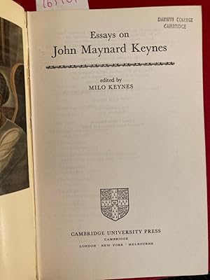 Seller image for Essays on John Maynard Keynes. for sale by Plurabelle Books Ltd