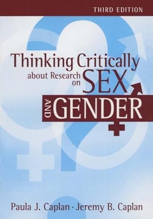 Bild des Verkufers fr Thinking Critically about Research on Sex and Gender zum Verkauf von GreatBookPricesUK