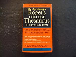 New American Roget's College Thesaurus In Dictionary Form pb 1/58 1st Signet Print