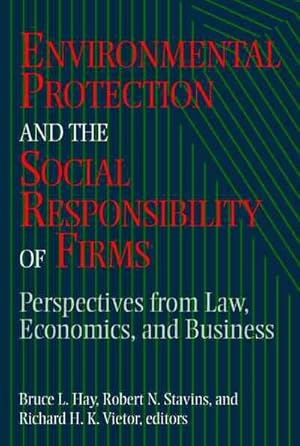 Imagen del vendedor de Environmental Protection And The Social Responsibility Of Firms : Perspectives From Law, Economics, And Business a la venta por GreatBookPricesUK