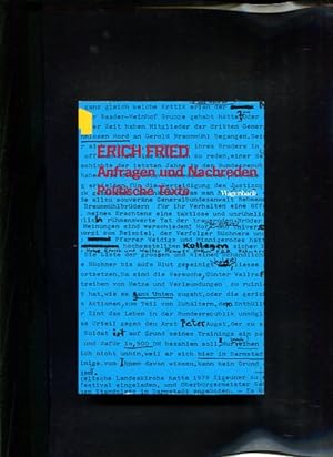 Seller image for Anfragen und Nachreden politische Texte Wagenbach Taschenbuch 231 for sale by Antiquariat Buchkauz