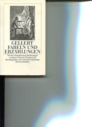 Bild des Verkufers fr Fabeln und Lieder. Mit d. 24 Radierungen zu Gellerts Fabeln von Daniel Nikolaus Chodowiecki. Hrsg. von Gottfried Honnefelder. Insel-Taschenbuch 895. zum Verkauf von Antiquariat Buchkauz