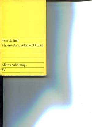 Bild des Verkufers fr Theorie des modernen Dramas. edition suhrkamp 27. zum Verkauf von Antiquariat Buchkauz