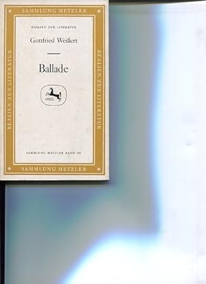 Bild des Verkufers fr Ballade. Sammlung Metzler, M 192, Abt. E, Poetik. zum Verkauf von Antiquariat Buchkauz