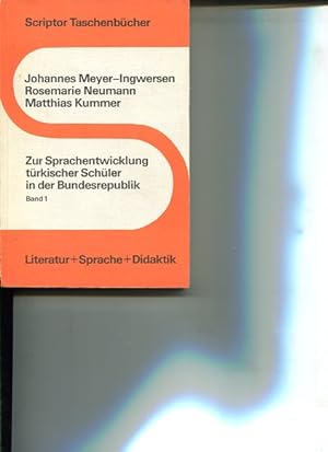 Seller image for Zur Sprachentwicklung trkischer Schler in der Bundesrepublik Band 1. for sale by Antiquariat Buchkauz