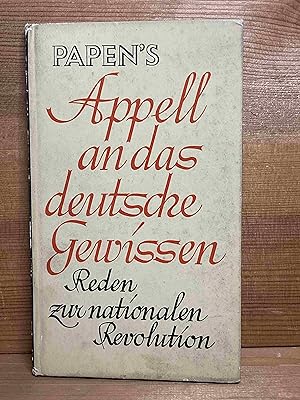 Appell an das deutsche Gewissen : Reden zur nationalen Revolution. Stalling-Bücherei "Schriften a...