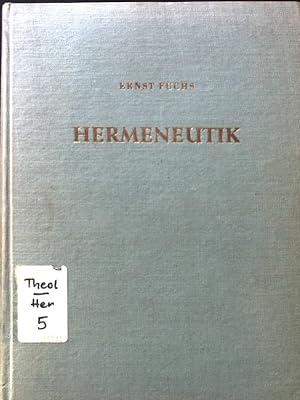 Imagen del vendedor de Hermeneutik. a la venta por books4less (Versandantiquariat Petra Gros GmbH & Co. KG)