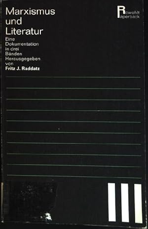 Bild des Verkufers fr Marxismus und Literatur; Band 3 (Nr. 82) zum Verkauf von books4less (Versandantiquariat Petra Gros GmbH & Co. KG)