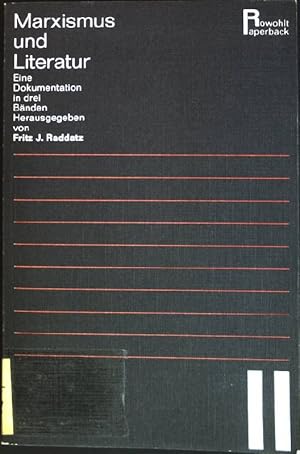 Bild des Verkufers fr Marxismus und Literatur; Band 2. (Nr. 81) Rowohlt-Paperback zum Verkauf von books4less (Versandantiquariat Petra Gros GmbH & Co. KG)