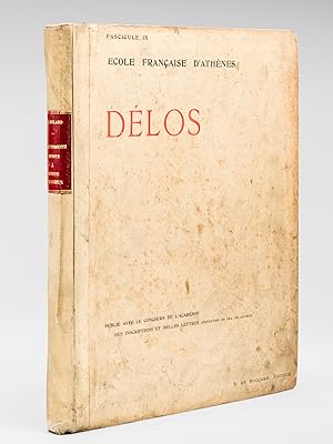 Image du vendeur pour Exploration archologique de Dlos faite par l'Ecole Franaise d'Athnes. Description des Revtements peints  sujets religieux (Ecole Franaise d'Athnes. Dlos. Fascicule IX) mis en vente par Librairie du Cardinal